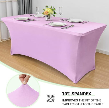 Obstal Spandex Table Cover 6ft Fitted Tablecloth Rectangular - Image 2