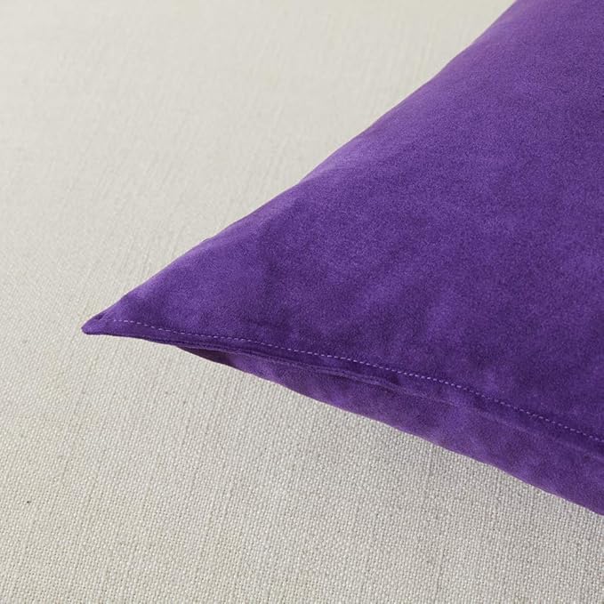 Fancy Homi 2 Packs Premium Faux Suede Decorative Throw Pillow Covers, Super - Image 4