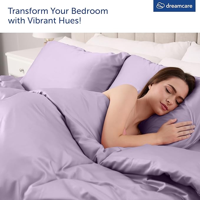 DREAMCARE Queen Sheet Set – 4 pcs Cooling Sheets – up to 21” Extra Deep Pocket - Image 5