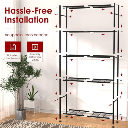 sakugi storage shelves - 5 tier shelf organizer on a desk or shelf