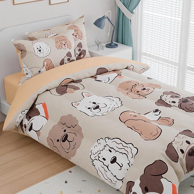 Dog Kids Bedding Set for Girls Boys, Ultra Soft Microfiber Comforter Set Full - Image 3