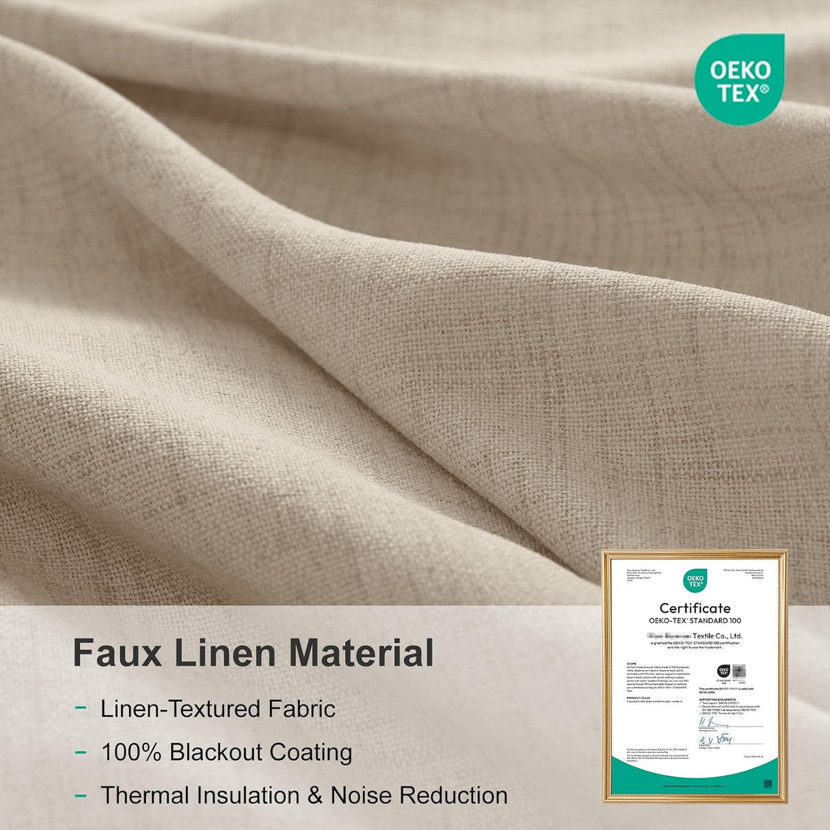 linen textured total blackout curtains for bedroom 84 on a desk or shelf