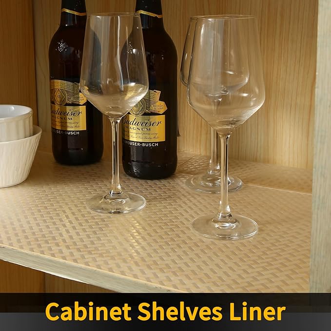 iwtmm Shelf Drawers Liners for Kitchen Cabinets Non-Slip, Oil-Proof Drawer - Image 4