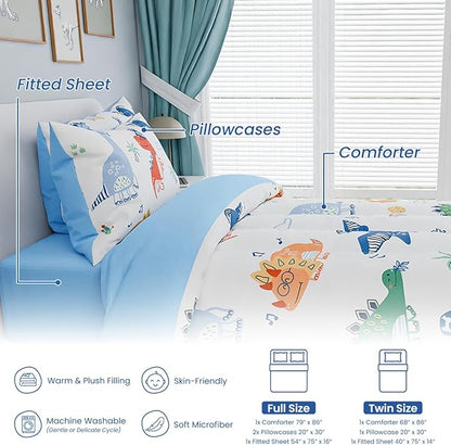 SANDJEST Dinosaurs Bedding Full Set - Image 6