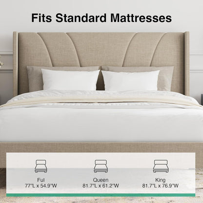 novilla queen size bed frame, queen bed frame, view 14