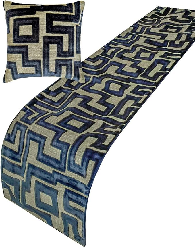 The HomeCentric Blue Bed Runner - Image 5