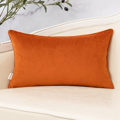 Yangest Orange Throw Pillow Cover Velvet Cushion Cover Branches Rectangular - Image 2