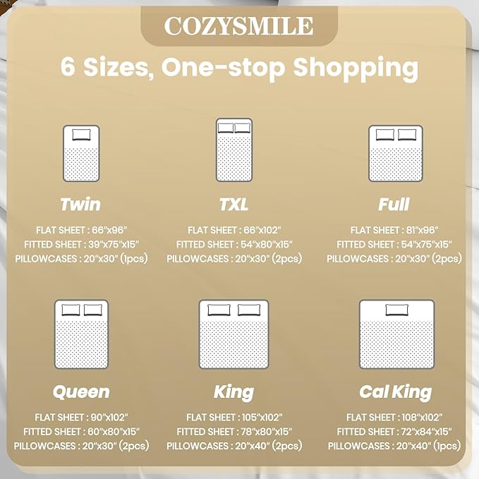King Sheet Set - Luxury 4 Piece Silky Soft Breathable Cooling Bed Sheet Set - Image 9