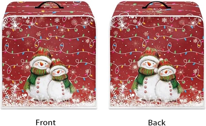 Coffee Maker Dust Cover, Cute Snowman Christmas Mixer Dustproof Protector - Image 2