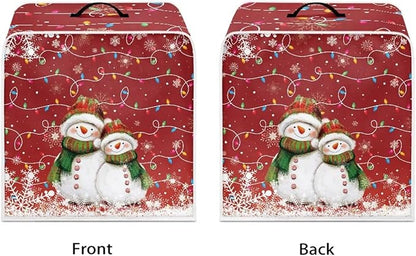 Coffee Maker Dust Cover, Cute Snowman Christmas Mixer Dustproof Protector - Image 2