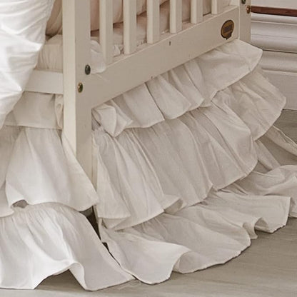 Brandream Crib Skirt Triple Layer Cotton Nursery Bed Skirt by Brandream