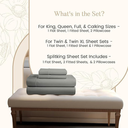 800 Thread Count 100% Egyptian Cotton Twin Sheets Set - Image 7