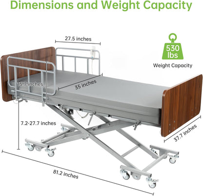 real relax premium 3 function full electric hospital, side view