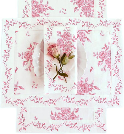 Solino Home Pink Floral Print Table Runner 72 Inches Long - Image 9