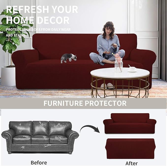 Easy-Going Stretch Loveseat Slipcover 1-Piece Sofa Cover Furniture Protector - Image 4
