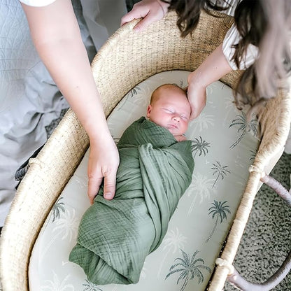 GRSSDER Stretchy Ultra Soft Fitted Bassinet Sheets 3 Pack, Universal Fit - Image 5