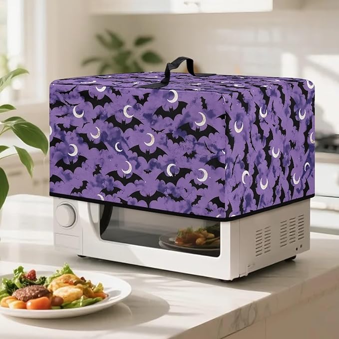 Microwave Oven Cover, Halloween Bat Heat-Resistant Waterproof Toaster Oven Dust - Image 3