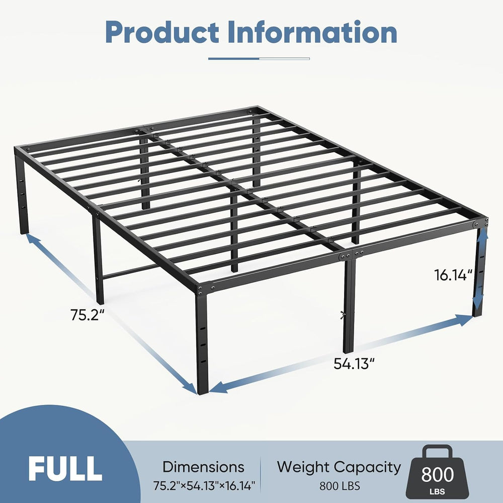 DUMOS Full Bed Frames, 16 Inch Height Metal Platform Bed Frame
