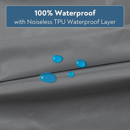 Waterproof Crib Sheets for Boys 2 Pack, Fitted Baby Crib Sheet Neutral 52" x - Image 2
