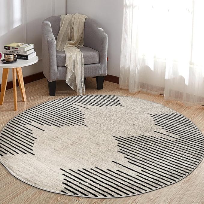 Rugshop Bohemian Stripe Stain Resistant High Traffic Living Room Kitchen by Rugshop