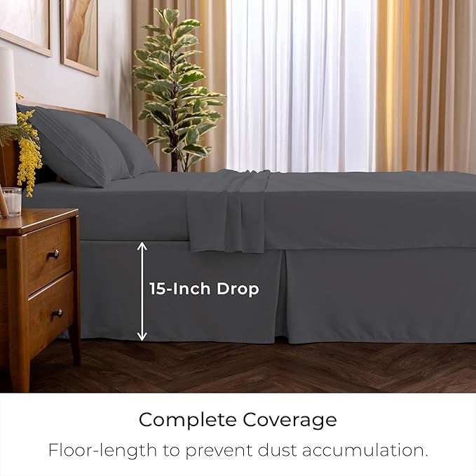 Mellanni Bed Skirt Queen Size - Image 2