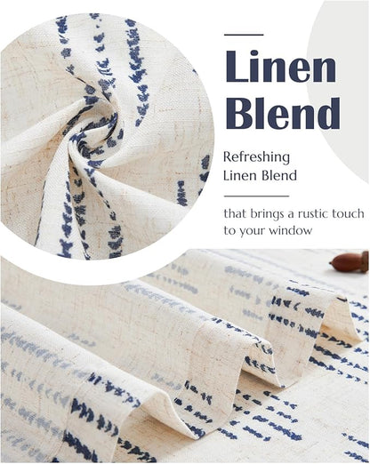 jinchan Boho Kitchen Curtains Linen Cafe Tier Curtains 24 Inch Bohemian - Image 6