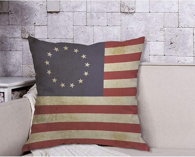 AOYEGO Flag of The United States Throw Pillow Cover America Vintage Striped - Image 4