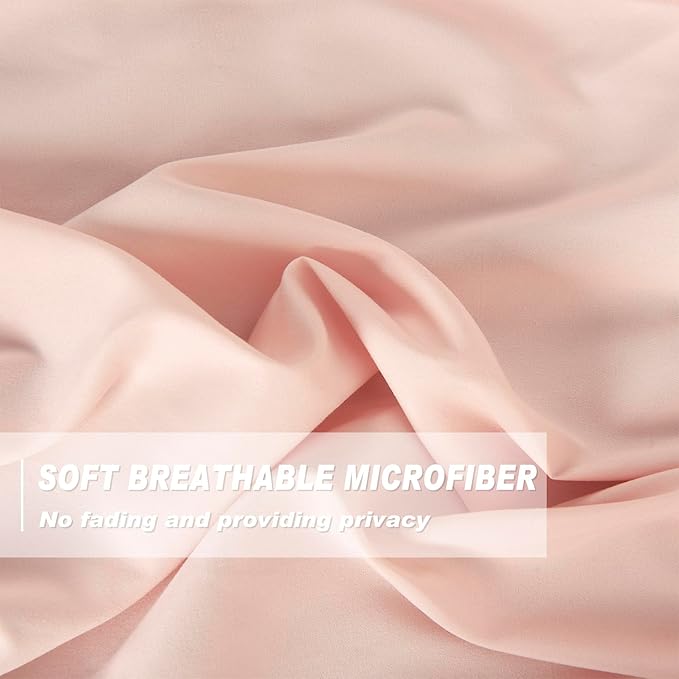Luxurious Peach Pink Blackout Curtains - Image 3