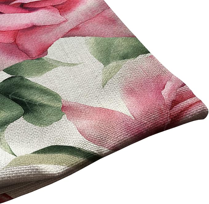Solekla Pillow Covers Watercolor Roses 12" x 20" Lumbar Pillow Covers Home - Image 5