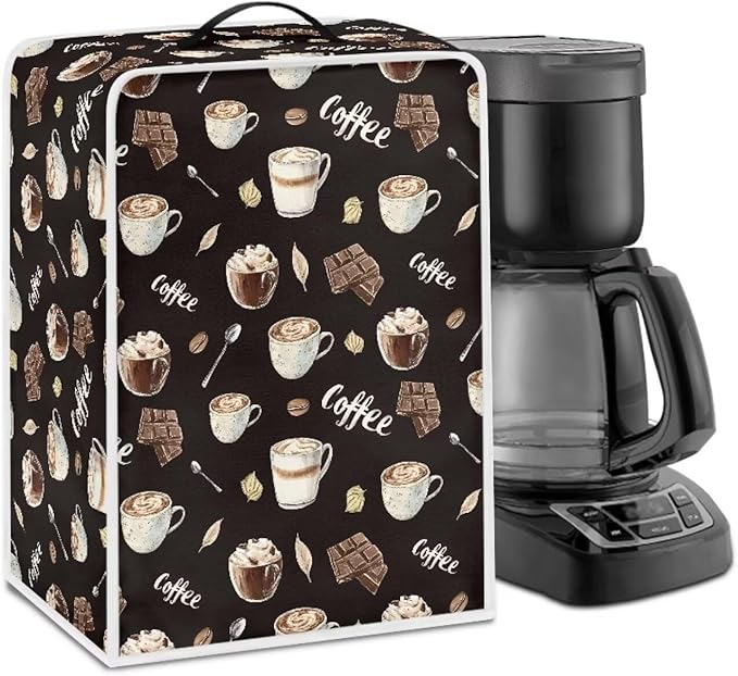 Coffee Maker Cover – Dust Protection Stain Resistant Washable Appliance Cover by PJHEQOXE