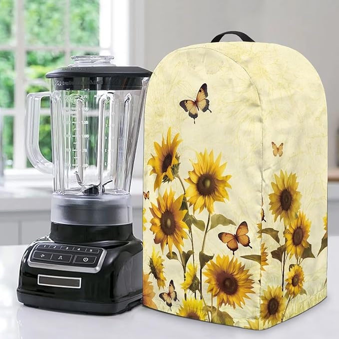 Butterfly Sunflower Blender Dust Cover by Unknown
