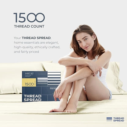 THREAD SPREAD 100% Egyptian Cotton Sheets Queen Size - Image 8