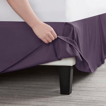 Nestl Dark Purple Twin Bed Skirt - Image 5