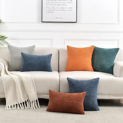 Fancy Homi 2 Packs Grey Decorative Throw Pillow Covers 18x18 Inch - Image 7