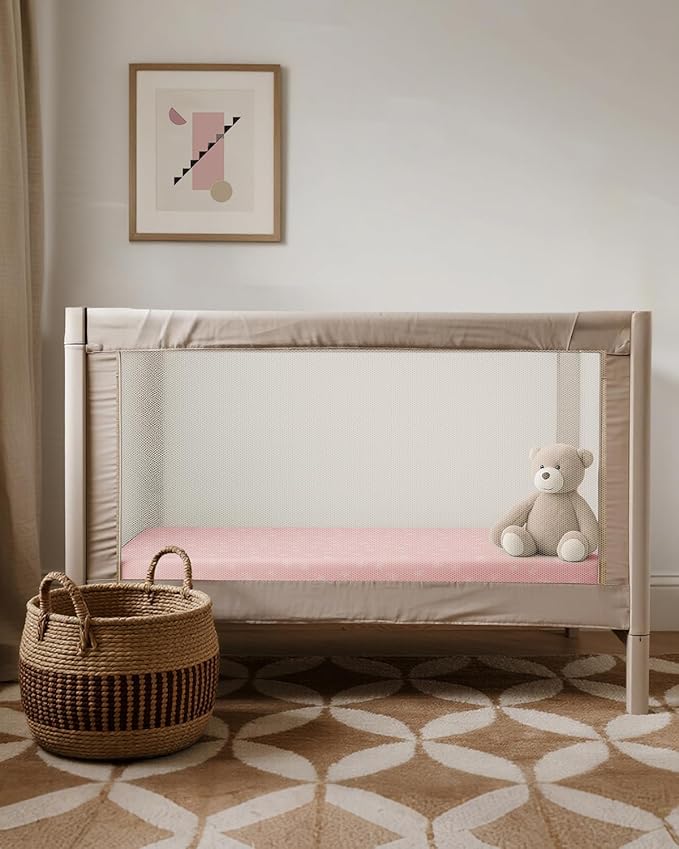 Pack and Play Sheets Fitted, Mini Crib Sheets 2-Pack - Image 6