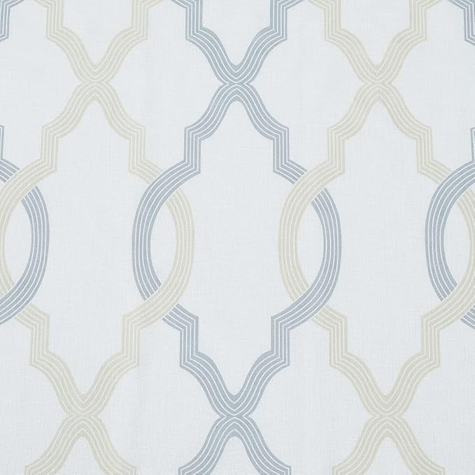 Gold Yellow and Grey Sheer Window Curtain Panels 95 Inches Length, 2 Panels - Image 7