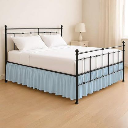 KRISHNA Ruffled Bed Skirt with Split Corners Twin, 100% Microfiber Hotel Quality by Unknown