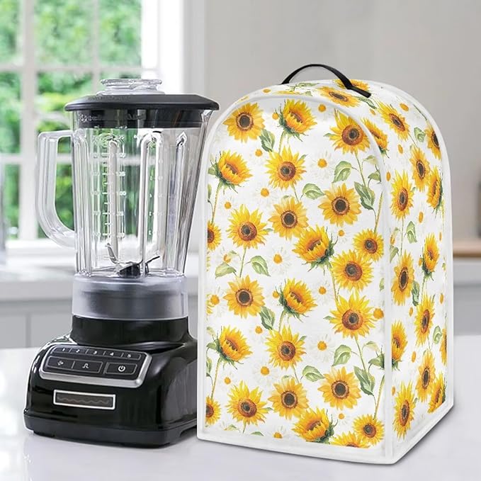 Sunflower Blender Covers for Kitchen Yellow Appliance Cover Washable Anti-Stain - Image 4