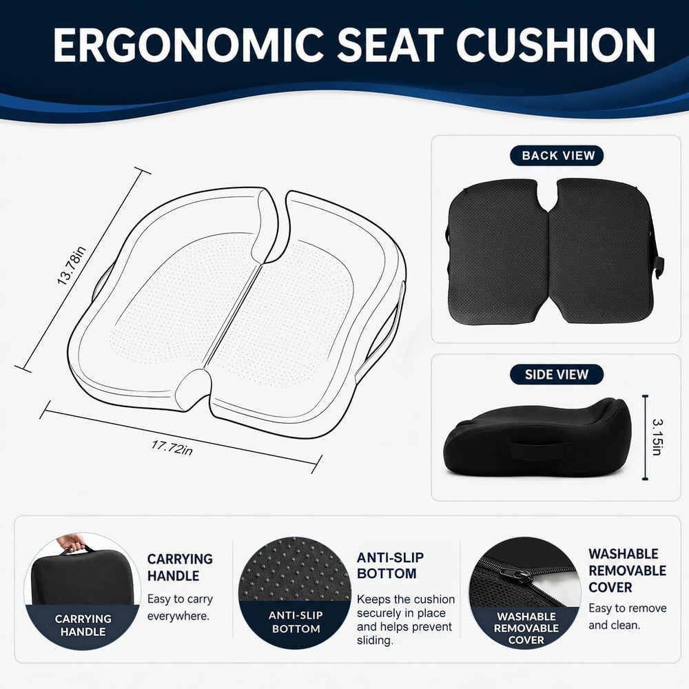 Foldable Stadium Seat Cushion - Extra Thick 50D Bleacher Cushion