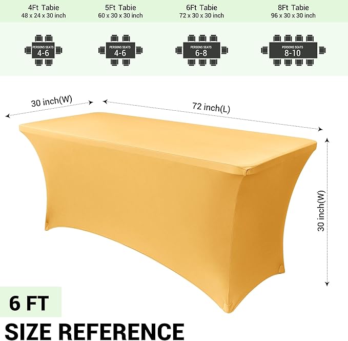 Obstal 6ft Stretch Spandex Table Cover - Image 4