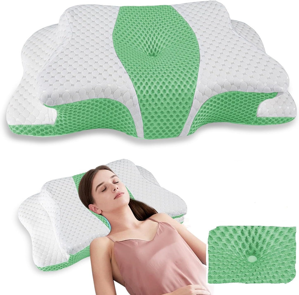 Pain Relief Cervical Pillow for Neck Support,Adjustable Ergonomic Pillow
