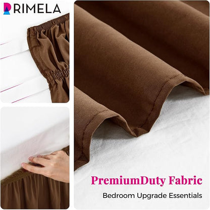 RIMELA Bed Skirt Queen Size 18 Inch Drop, Elastic Bed Skirting - Image 8