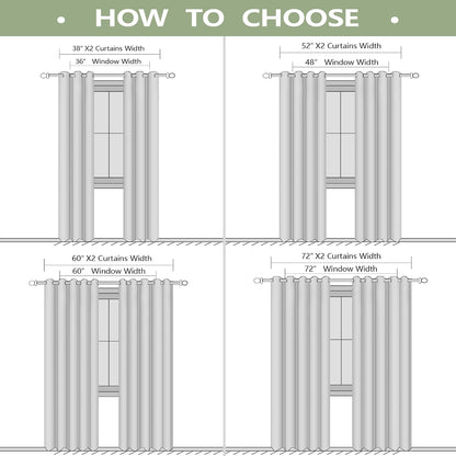 blackout curtains 72 inch extra wide for bedroom, side view