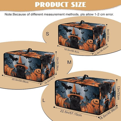 Bat Cat Pumpkin Moon Print Toaster Oven Cover Dust-Proof Microwave Oven Grill - Image 7