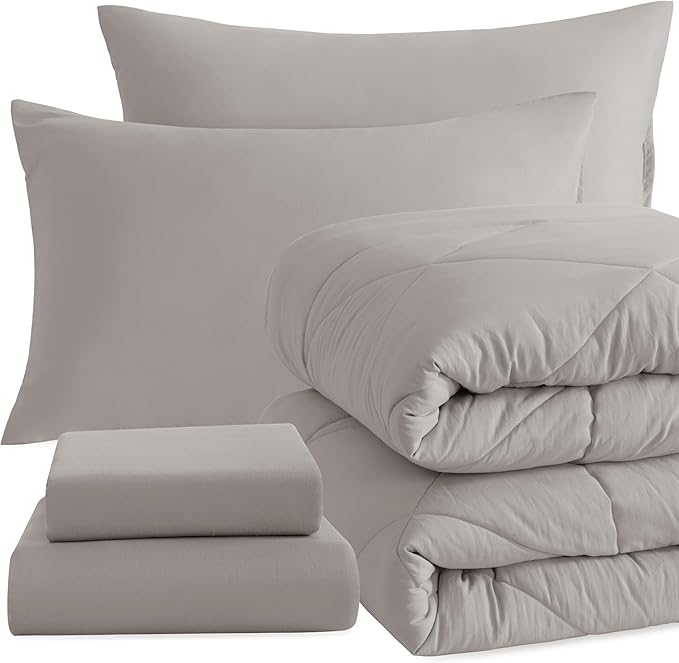 NTBAY Twin Comforter Set with Sheets, 5 Pieces Soft and Breathable Twin Bedding by NTBAY