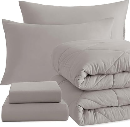 NTBAY Twin Comforter Set with Sheets, 5 Pieces Soft and Breathable Twin Bedding by NTBAY