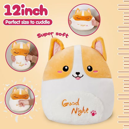 BSTAOFY Cute Corgi Puppy Soft Plush Pillow - Image 3