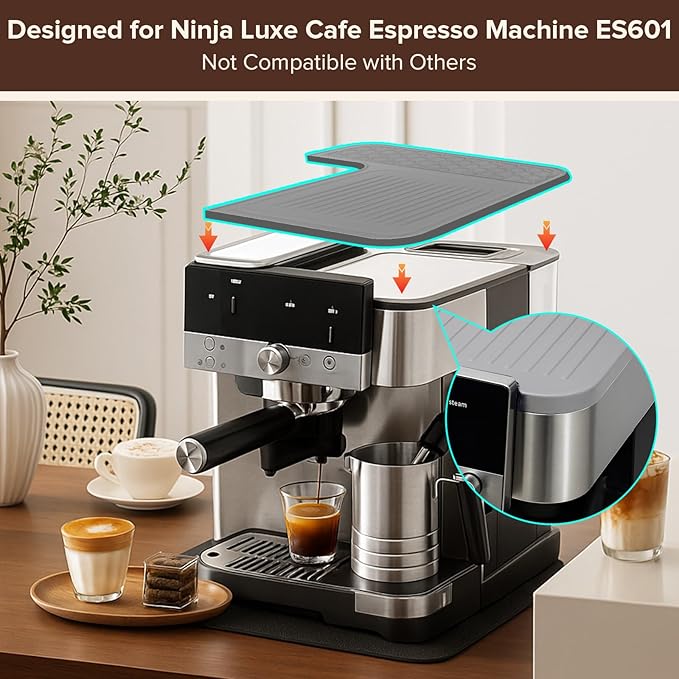 Top Mat for Ninja Luxe Cafe Espresso Machine ES601 ES701, Protects Top Surface - Image 3
