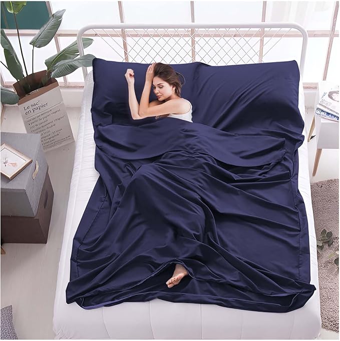 Sleeping Bag Liner, Travel Sheet & Adult Sleep Sack, Camping Sheets Travel by BREENHILL