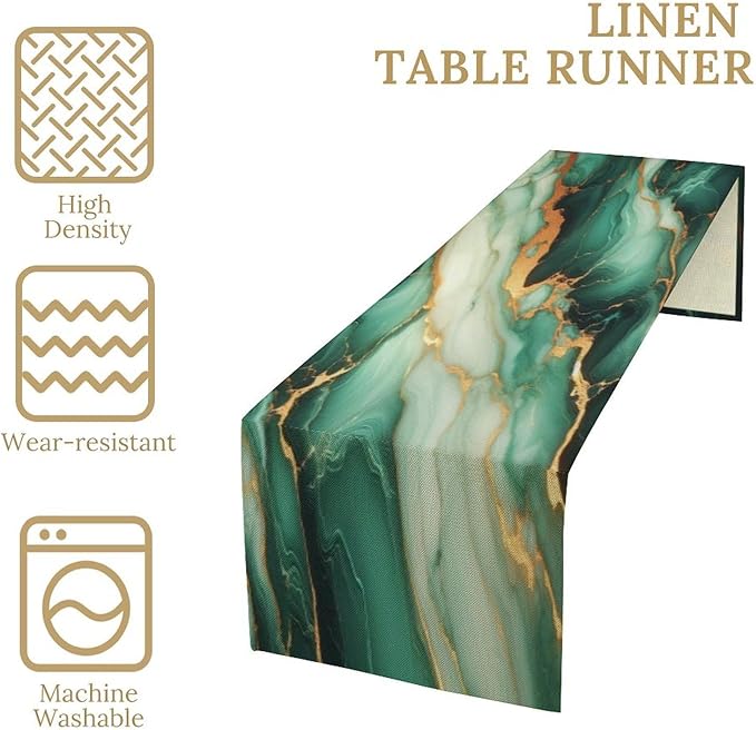 Marble Print Table Runner, Modern Fashion Style Abstract Table Runner - Image 4